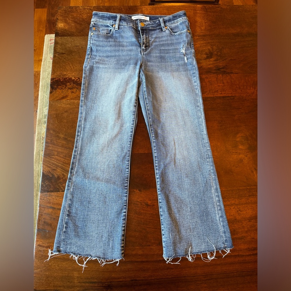 Liverpool Hannah Crop Flare With Cut Hem ECO